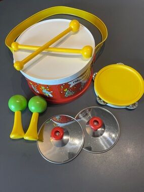 Fisher Price Kids Marching Band Toy Set Vintage 1979